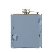 Mit Monogramm Dusty Blue Botanical Bridesmaid Flachmann (Rückseite)