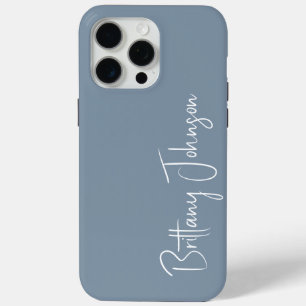 Mit Monogramm Dusty Blue Case-Mate iPhone Hülle