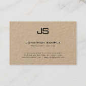 Mit Monogramm Echtkraftpapier Modernes Beruflich Visitenkarte (Rückseite)