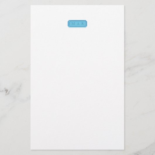 Mit Monogramm Edelsteingeschirr Briefpapier (Vorderseite)