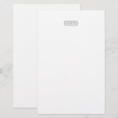 Mit Monogramm Edelsteingeschirr Briefpapier (Vorne/Hinten)
