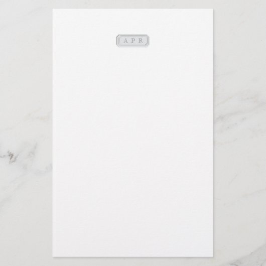 Mit Monogramm Edelsteingeschirr Briefpapier (Vorderseite)