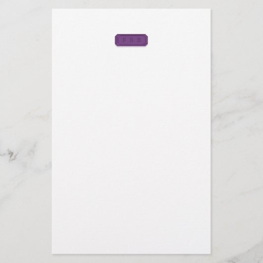 Mit Monogramm Edelsteingeschirr Briefpapier (Vorderseite)