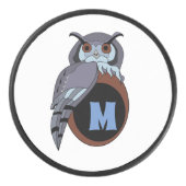 Mit Monogramm Ei aus Schälhühnern Eishockey Puck (Vorderseite)