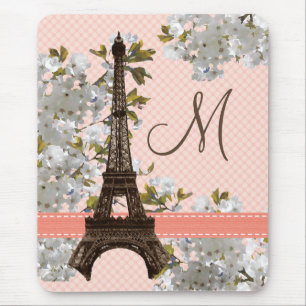 Mit Monogramm Eiffel-Turm Mousepad