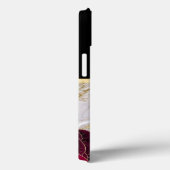 Mit Monogramm Eiffelturm Gold, Rose aus schwarzem Case-Mate iPhone Hülle (Rückseite / Rechts)