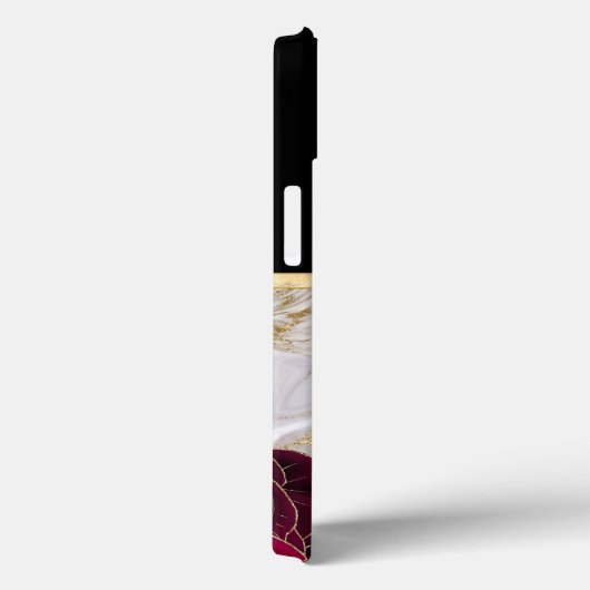 Mit Monogramm Eiffelturm Gold, Rose aus schwarzem Case-Mate iPhone Hülle (Rückseite / Rechts)