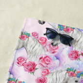 Mit Monogramm Einhörner und Rose Strandtuch (Beispiel)