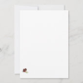 Mit Monogramm Einladung zur Hochzeit in Rose Corsa (Rückseite)