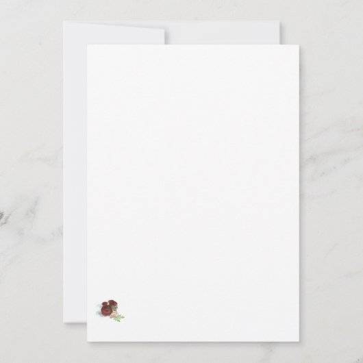 Mit Monogramm Einladung zur Hochzeit in Rose Corsa (Rückseite)