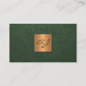 Mit Monogramm, einzigartiges grünes Gold Visitenkarte (Vorderseite)