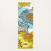 Mit Monogramm eklektisches Tierdruckmuster Yogamatte (Vorderseite)