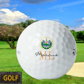 Mit Monogramm El Salvador-Flagge, Emblem-Golfbälle Golfball