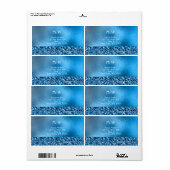 Mit Monogramm Elegant Blue Sparkle Glitzer Luxus (Vorne)