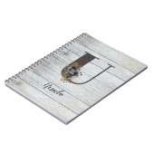 Mit Monogramm Elegant Moderne Goth Black Rose U No Notizblock (Linke Seite)