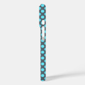Mit Monogramm Elegant Türkis Polka Dot Case-Mate iPhone Hülle (Rückseite / Links)