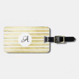 Mit Monogramm, elegante Farbe mit weißer Goldfolie Gepäckanhänger