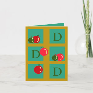 Mit Monogramm Elegante, Fun Christmas Ornaments Bi Feiertagskarte