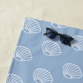 Mit Monogramm elegante helle blaue Küste Strandtuch (Beispiel)