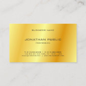 Mit Monogramm elegante Imitate Gold Corporate Mode Visitenkarte (Rückseite)