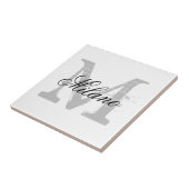 Mit Monogramm, elegante Keramik Fliese (Seite)