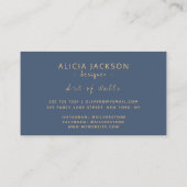 Mit Monogramm, elegante Kupfermauer Visitenkarte (Rückseite)