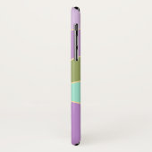 Mit Monogramm elegante Lila, grüne Retro-Sonnenwel Case-Mate iPhone Hülle (Hinten/Links)