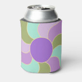 Mit Monogramm elegante Lila, grüne Retro-Sonnenwel Dosenkühler (Kanne Rückseite)