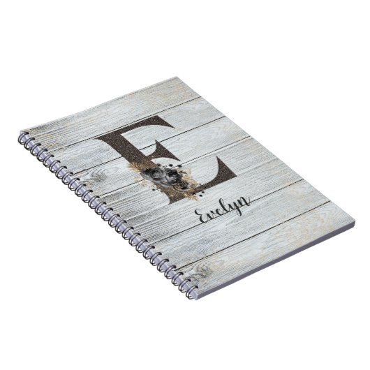 Mit Monogramm Elegante Moderne Goth Black Rose E Notizblock (Rechte Seite)