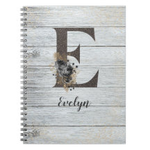 Mit Monogramm Elegante Moderne Goth Black Rose E