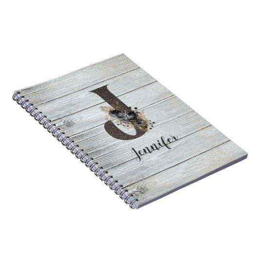 Mit Monogramm Elegante Moderne Goth Black Rose J Notizblock (Rechte Seite)