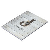 Mit Monogramm Elegante Moderne Goth Black Rose J Notizblock (Linke Seite)