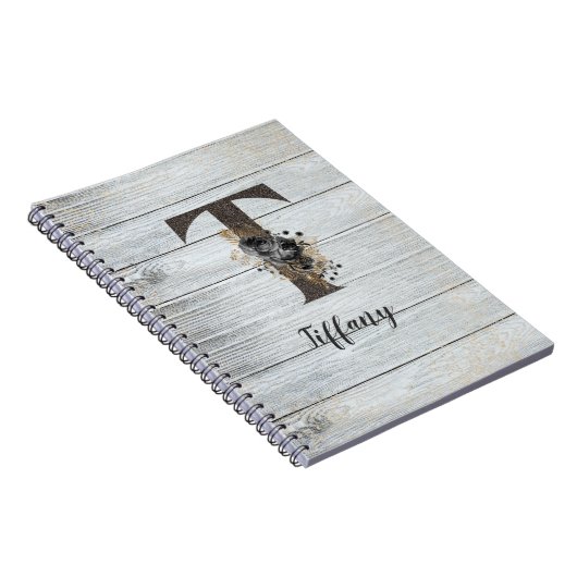 Mit Monogramm Elegante Moderne Goth Black Rose T Notizblock (Rechte Seite)