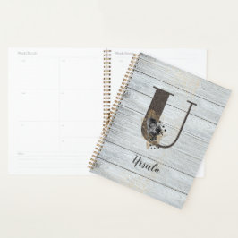 Mit Monogramm Elegante Moderne Goth Black Rose U Planer