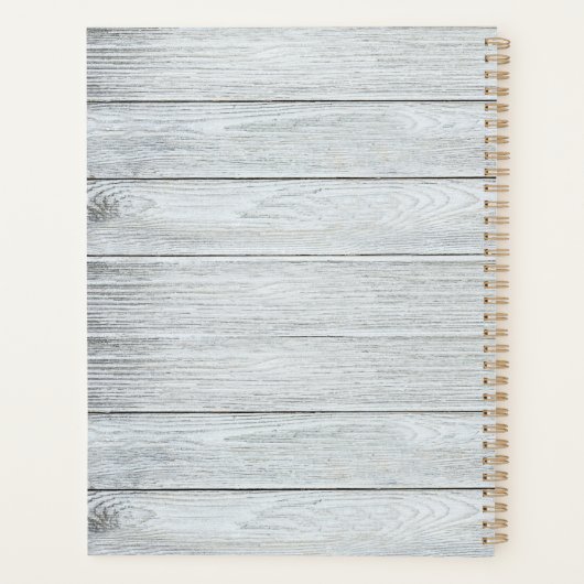 Mit Monogramm Elegante Moderne Goth Black Rose U Planer (Rückseite)