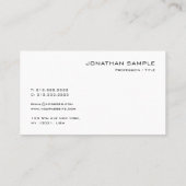 Mit Monogramm Elegante Moderne Schlichte Vorlage Visitenkarte (Rückseite)
