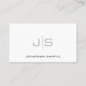 Mit Monogramm Elegante Moderne Schlichte Vorlage Visitenkarte (Vorderseite)