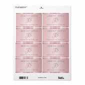 Mit Monogramm Elegante Rose (Vorne)