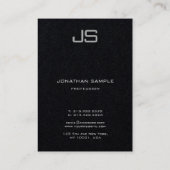 Mit Monogramm elegante vertikale Vorlage Luxus Sch Visitenkarte (Rückseite)