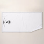 Mit Monogramm Elegante Wellness-Center Handtuch Badehandtuch (Badehandtuch)