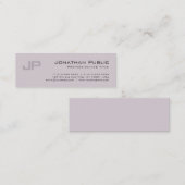 Mit Monogramm Eleganter Moderner Designsalon Schli Mini Visitenkarte (Vorne/Hinten)