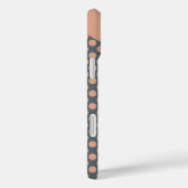 Mit Monogramm Eleganter Peach Pink Polka Dot Case-Mate iPhone Hülle (Rückseite / Rechts)