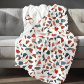 Mit Monogramm elegantes braunes Muster Fleecedecke