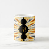 Mit Monogramm elegantes Golden Orange & Silver Fra Kaffeetasse (Mittel)