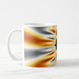 Mit Monogramm elegantes Golden Orange & Silver Fra Kaffeetasse
