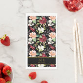 Mit Monogramm elegantes Schwarzes Gold Serviette (Beispiel)