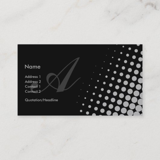 Mit Monogramm Eleganz {TBA-Sieger} Visitenkarte (Vorderseite)