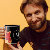 Mit Monogramm elektrische Gitarre Tasse