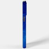 Mit Monogramm elektrischer Blue-Einmaleffekt Case-Mate iPhone Hülle (Rückseite / Rechts)