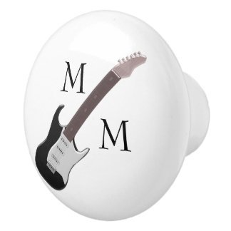 mit Monogramm Elektrogitarre Keramikknauf